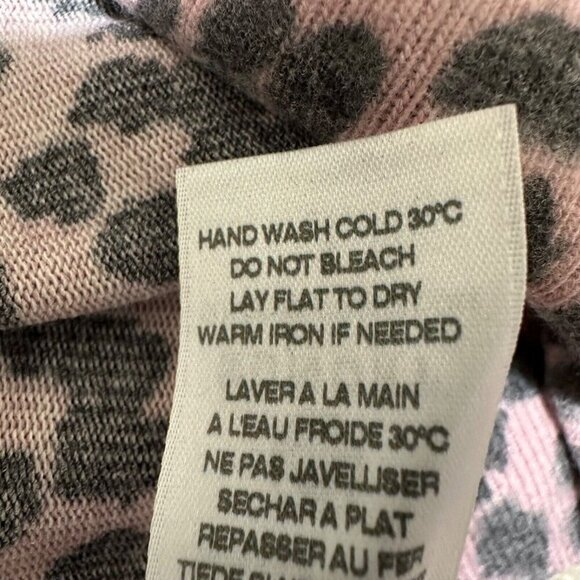 Sundry Size S‎ (4-6) Pink Grey Animal Print Crew Neck Pullover Top ~ NWT - Picture 8 of 9